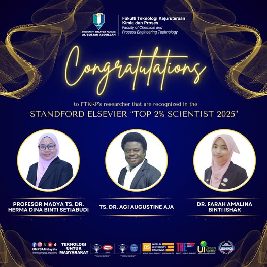 FTKKP RESEARCHERS AMONG STANFORD-ELSEVIER TOP 2% SCIENTIST 2025